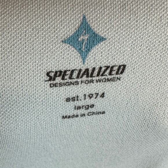 Specialized Cycling Top Jersey Sz Large Blue Black Back Pockets 1/2 Zip - Picture 6 of 6